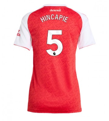 Arsenal Piero Hincapie #5 Hjemmebanetrøje Dame 2025-26 Kortærmet